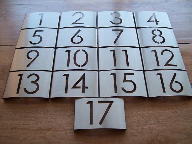 RVS hotelkamer nummerborden